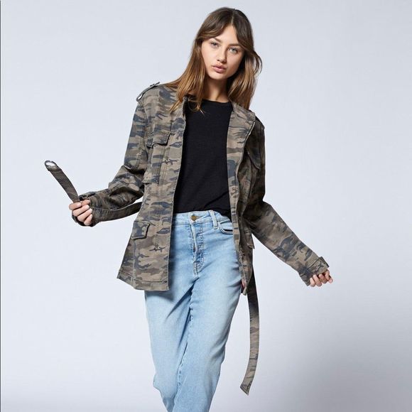 NWOT Sanctuary Kinship Belted Surplus Jacket CAMO - SIZE M - Picture 2 of 13